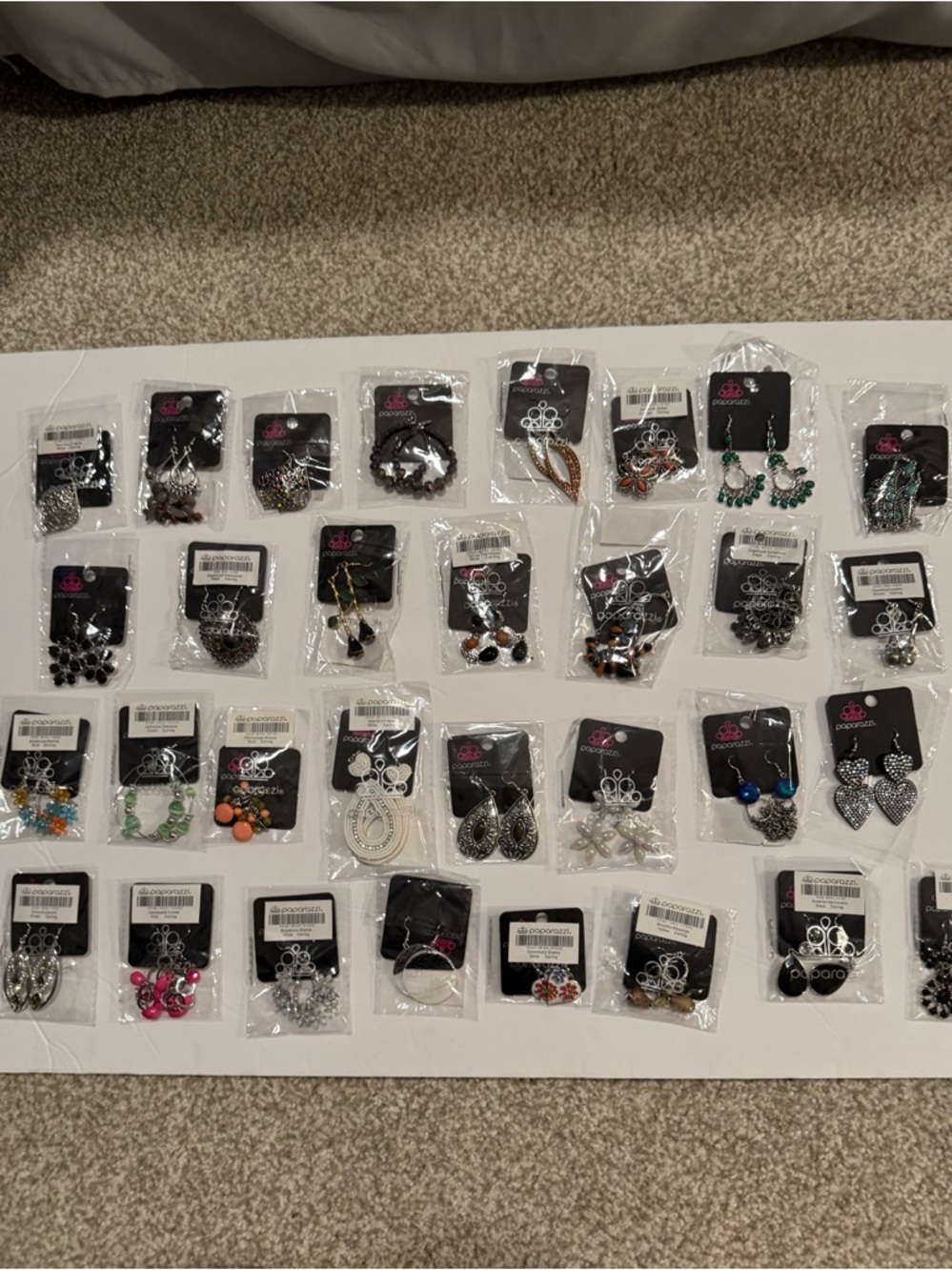 paparazzi Black and Silver Mixed Style Earring Lot